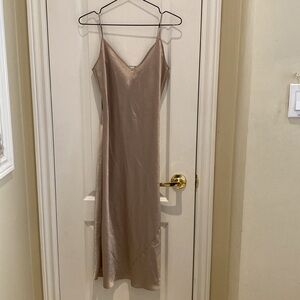 Aritzia Wilfred Only Slip Satin Midi